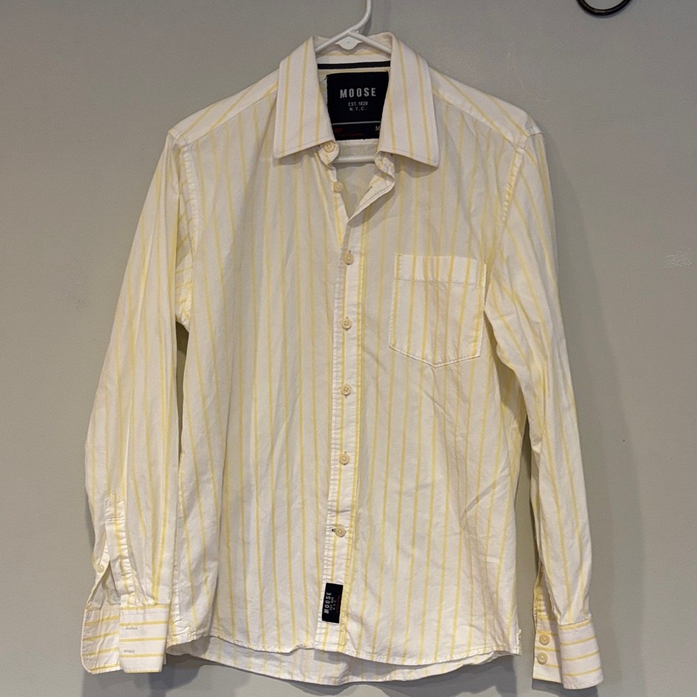 Men's Yellow Striped Shirt